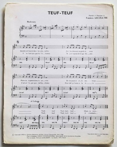 Partition vintage sheet music